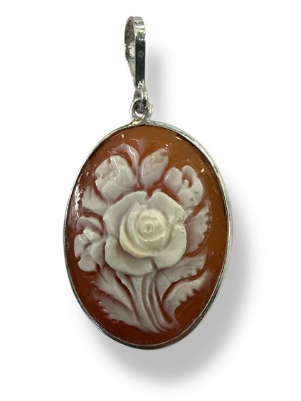 Pendentif Mandile 1922 Femme Cammei  in Argent Conchiglia 2MCICM96 - 2MCICM96